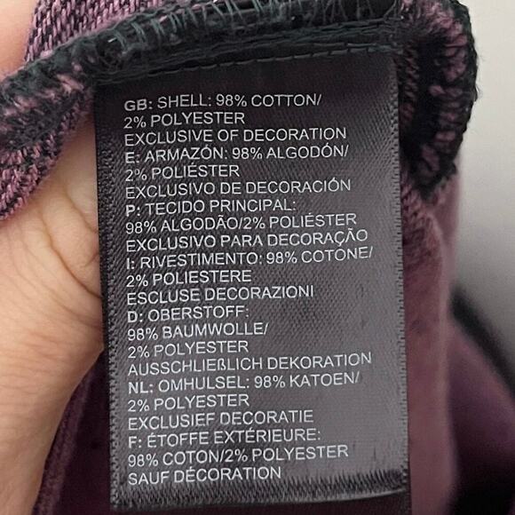 The North Face Women's Button Up Shirt S Purple Gray Tulip Slit Hem Textured Top - Picture 4 of 7